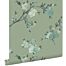 papel pintado con textura eco flores de cerezo verde de ESTAhome