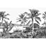 fotomural paisaje con palmeras blanco y negro de ESTAhome