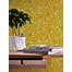 papel pintado diseño floral amarillo y gris de Livingwalls