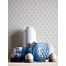 papel pintado diseño floral blanco, azul y gris de Livingwalls