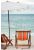 fotomural en la playa con vistas al mar verde mar y naranja de ESTAhome