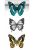 papel pintado XXL mariposas turquesa, negro y blanco de ESTAhome