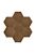 paneles eco-cuero autoadhesivos  hexágono marrón coñac de Origin Wallcoverings