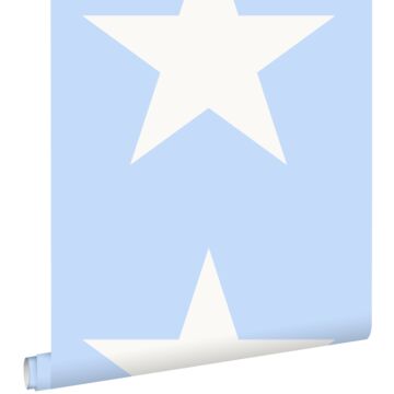 papel pintado estrella azul claro de ESTAhome