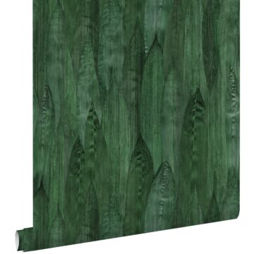 papel pintado hojas verde esmeralda de ESTAhome