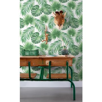 papel pintado habitación de niño hojas tropicales verde 139013