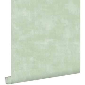 papel pintado aspecto de hormigón verde claro de ESTAhome