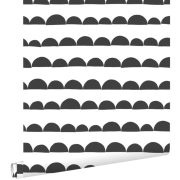 papel pintado motivo gráfico blanco y negro de ESTAhome