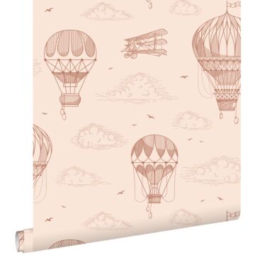 papel pintado globos de aire rosa terracota de ESTAhome