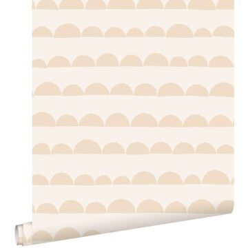 papel pintado motivo gráfico beige de ESTAhome