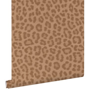 papel pintado piel de leopardo marrón terracota de ESTAhome