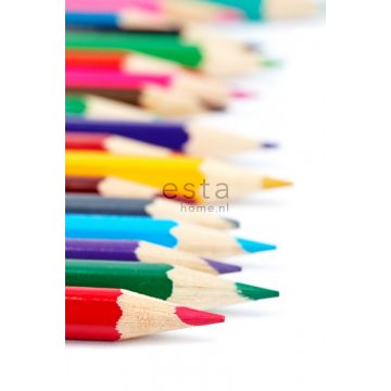 fotomural lápices de colores multicolor de ESTAhome