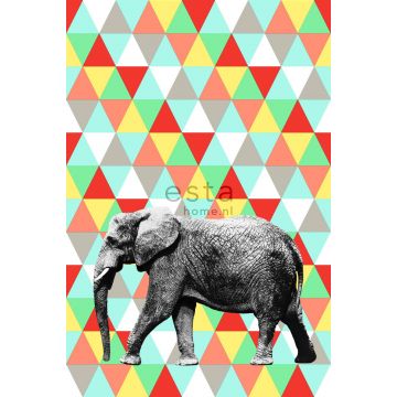fotomural elefante multi color de ESTAhome