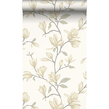 papel pintado magnolia beige vainilla de Origin Wallcoverings