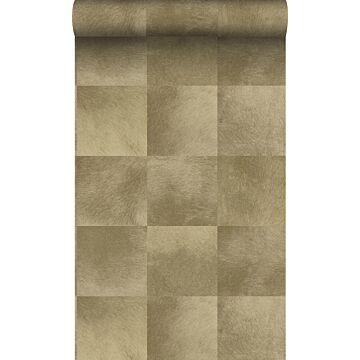 papel pintado diseño de piel de animal marrón de Origin Wallcoverings