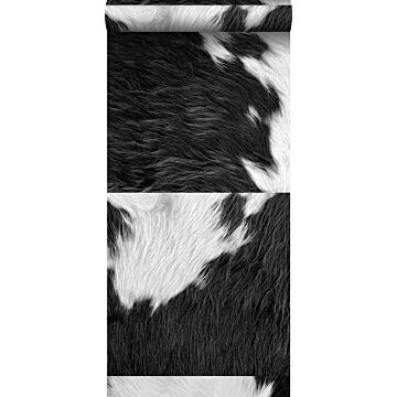 papel pintado XXL imitación piel de vaca blanco y negro de Origin Wallcoverings