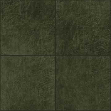 paneles eco-cuero autoadhesivos  cuadrado verde oliva agrisado de Origin Wallcoverings