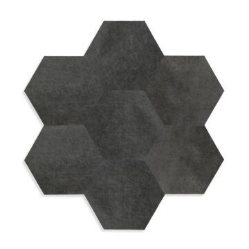 paneles eco-cuero autoadhesivos  hexágono gris carbón de Origin Wallcoverings