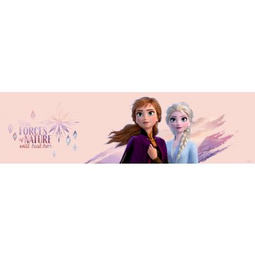cenefa autoadhesiva Frozen rosa melocotón claro y morado de Disney