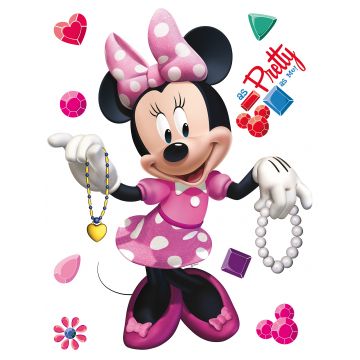 mural decorativo autoadhesivo Minnie Mouse rosa de Disney