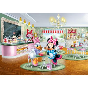 fotomural Minnie Mouse & Pata Daisy verde, rosa y azul de Disney