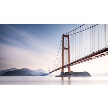 fotomural Golden Gate bridge azul claro y beige de Sanders & Sanders