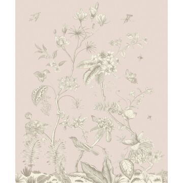 fotomural diseño floral beige de Sanders & Sanders
