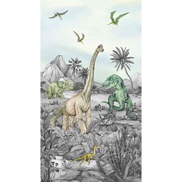 fotomural dinosaurios verde de Sanders & Sanders