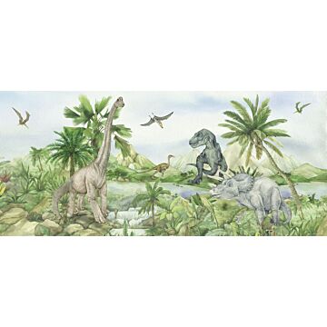 póster decorativo dinosaurios verde de Sanders & Sanders