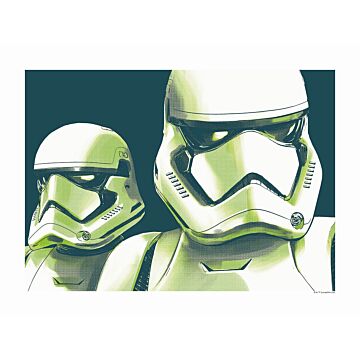 póster decorativo Star Wars Faces Stormtrooper verde de Komar