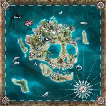 fotomural Skull Island azul de Komar