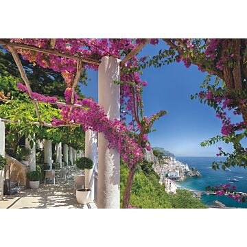 fotomural Amalfi azul, verde y rosa de Komar