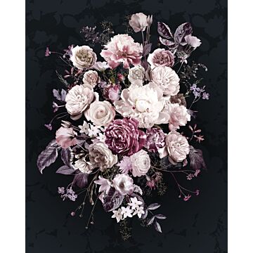 fotomural Bouquet Noir rosa y negro de Komar
