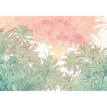 fotomural selva verde y rosa de Sanders & Sanders