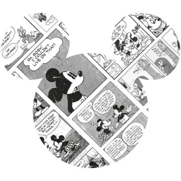 mural decorativo autoadhesivo Mickey Mouse blanco y negro de Sanders & Sanders