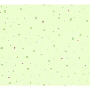 papel pintado puntos lunares verde y rojo de A.S. Création
