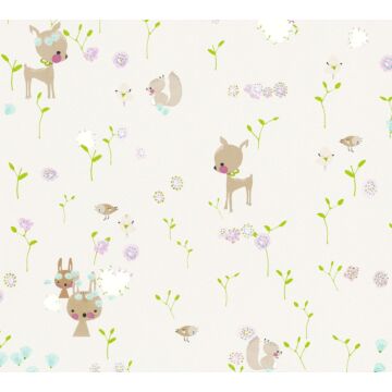papel pintado animales del bosque beige de A.S. Création