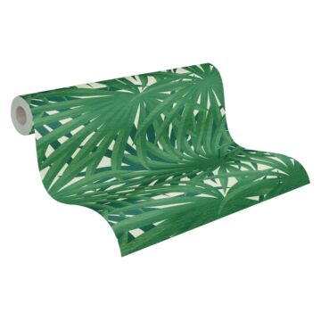 papel pintado hojas tropicales verde de Livingwalls