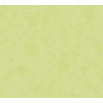 papel pintado liso con efecto pictórico verde limón de A.S. Création